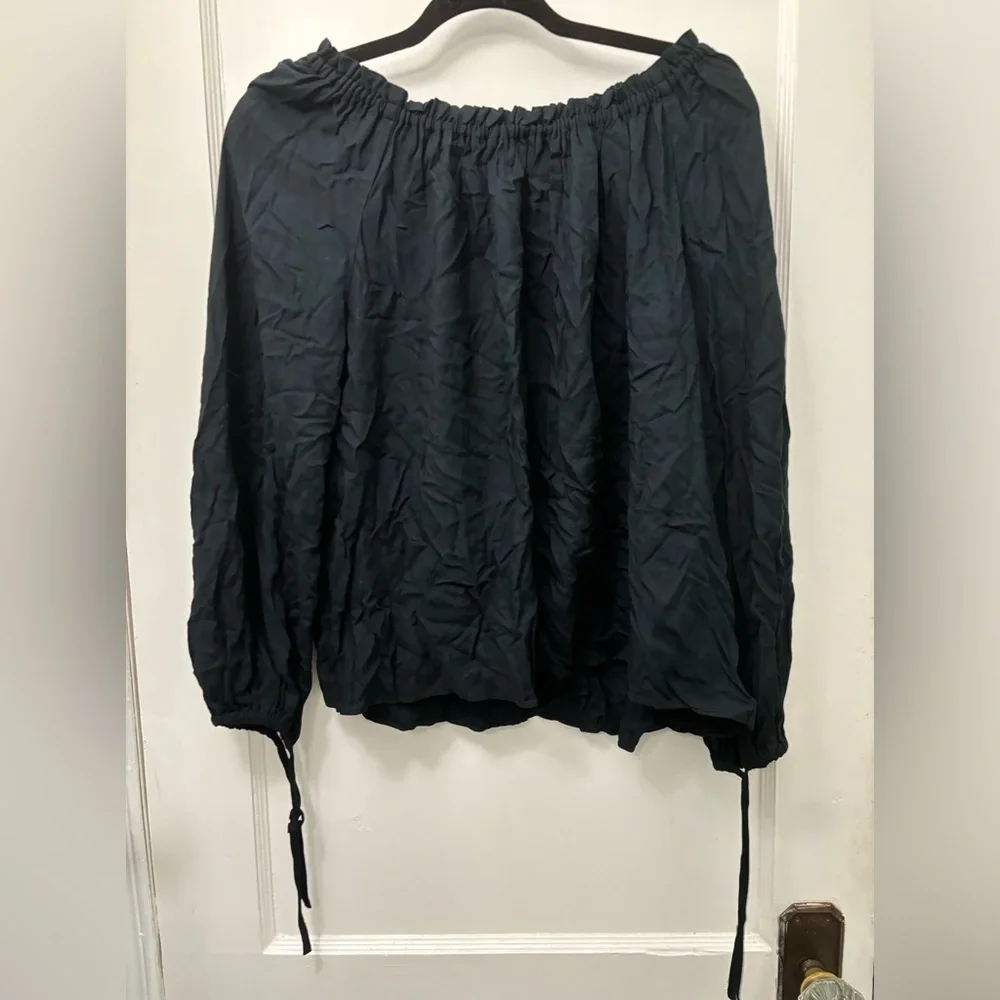 NWT Club Monaco Shirred Tie Shirt - Picture 8 of 9